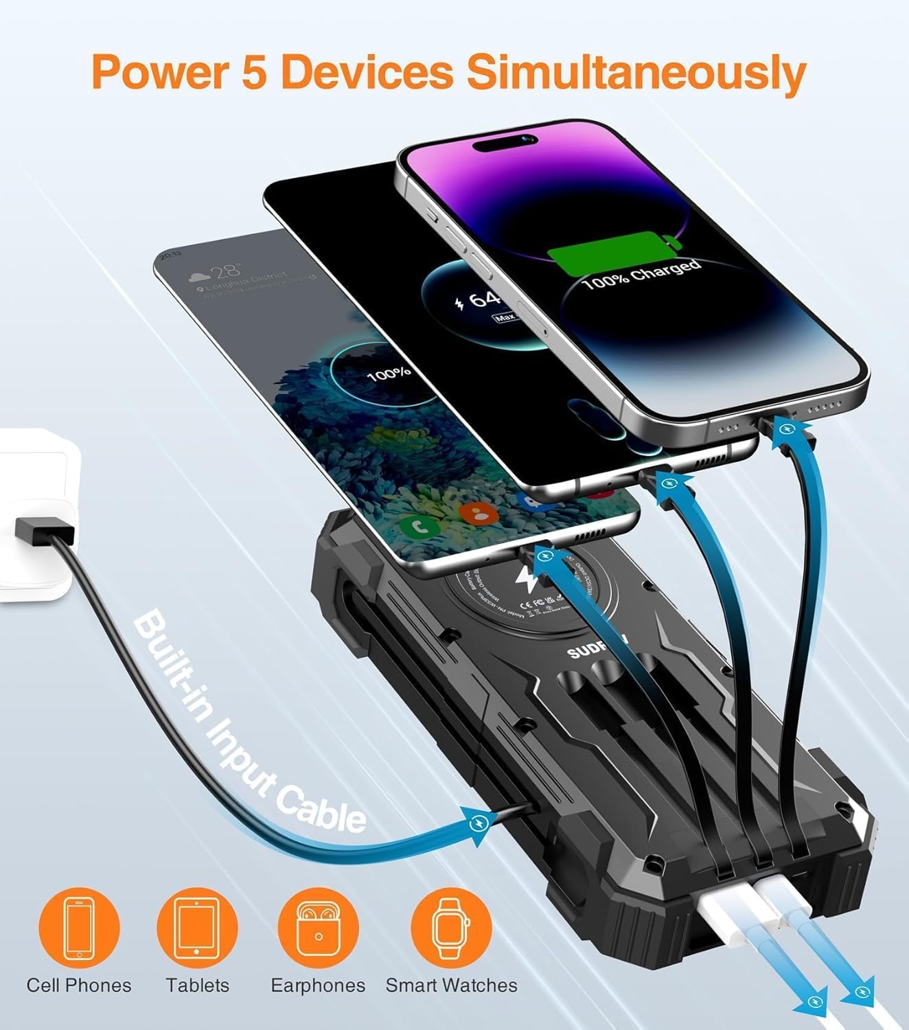 portable solar battery charger